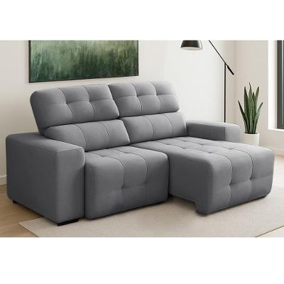 Sofá 3 Lugares Retrátil Reclinável 210cm Linho Atualle Ferguile