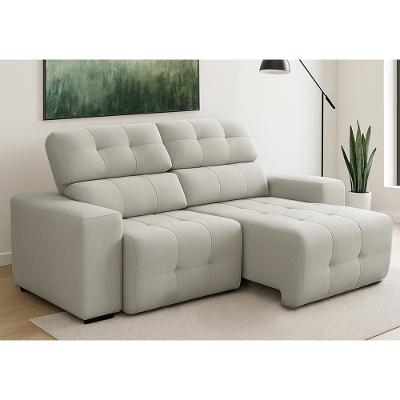 Sofá 3 Lugares Retrátil Reclinável 210cm Linho Atualle Ferguile