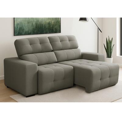 Sofá 3 Lugares Retrátil Reclinável 210cm Veludo Atualle Ferguile