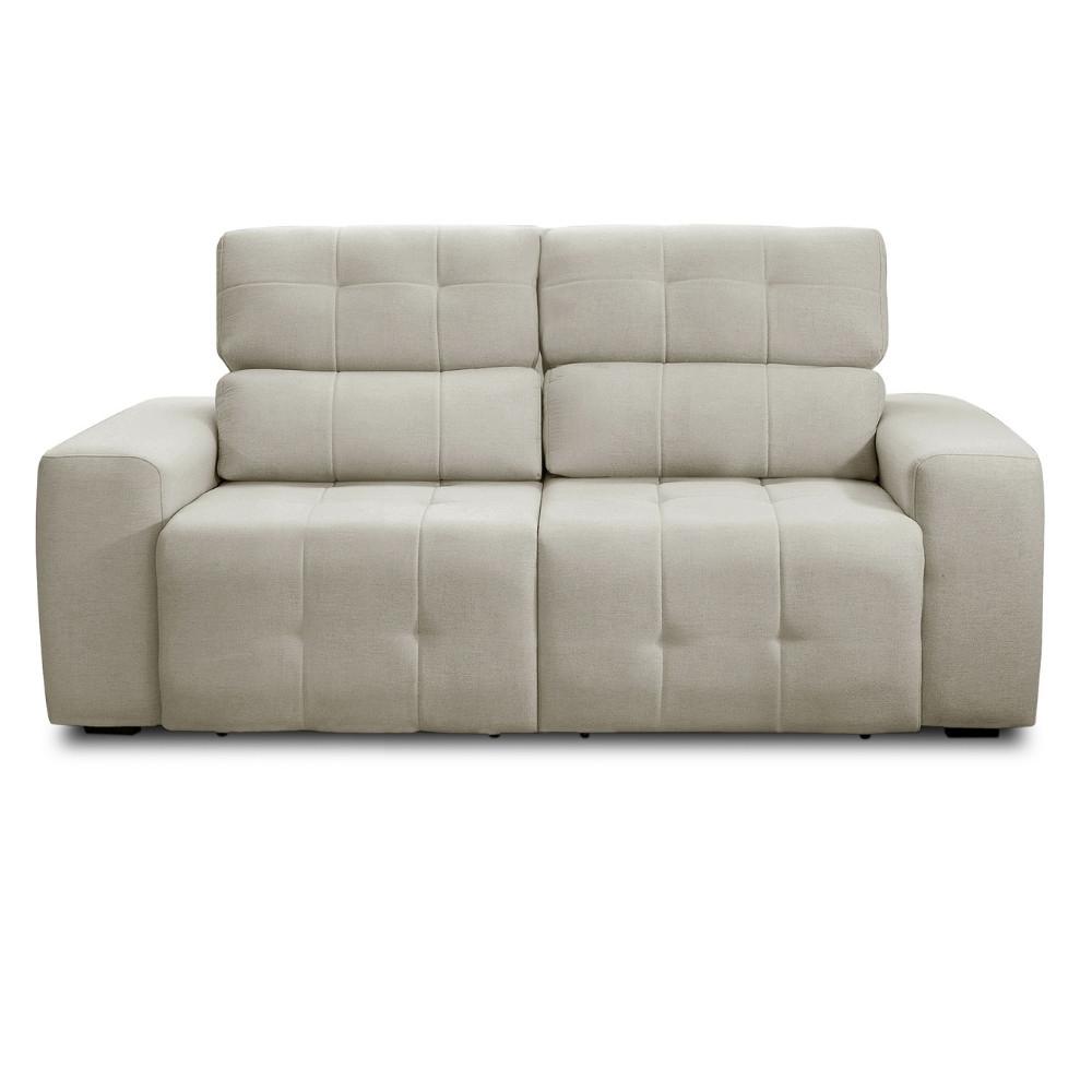 Sofá 3 Lugares Retrátil Reclinável 210cm Veludo Atualle Ferguile - 3