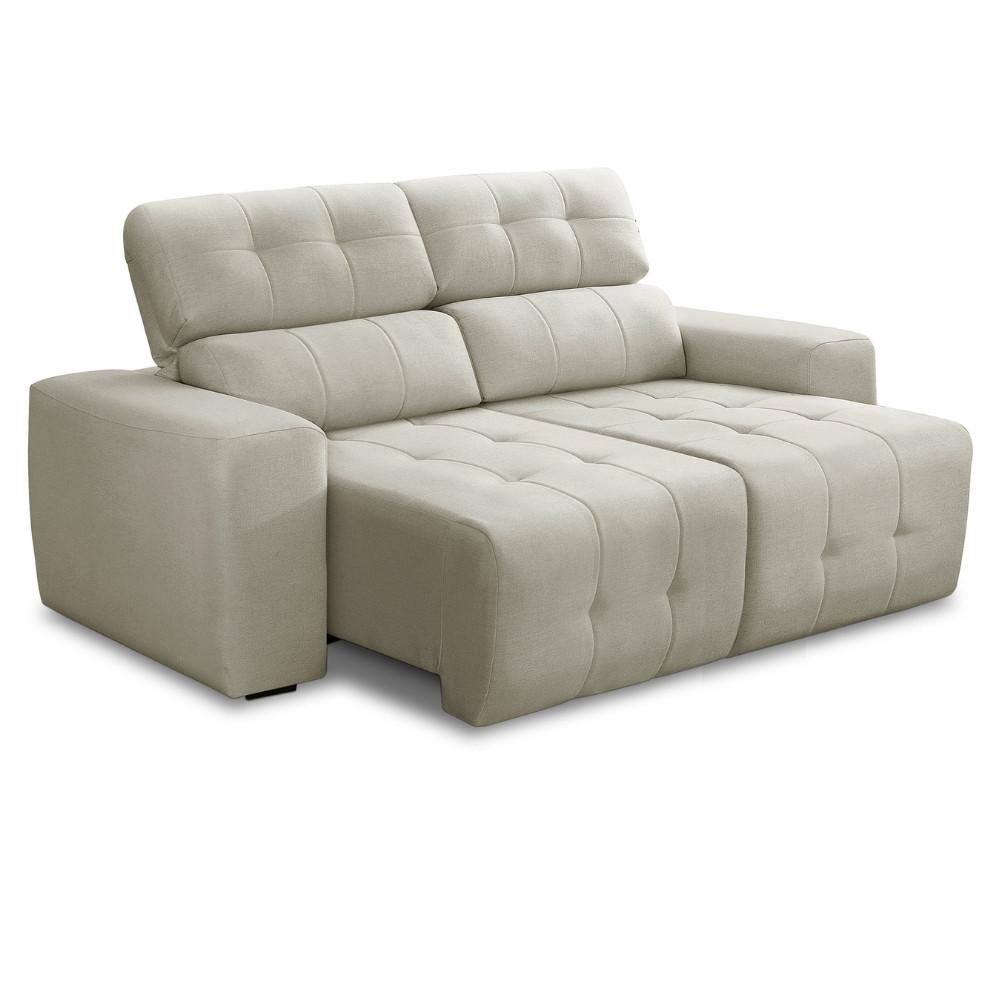 Sofá 3 Lugares Retrátil Reclinável 210cm Veludo Atualle Ferguile - 5