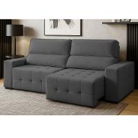 Sofá 3 Lugares Retrátil Reclinável 210cm Veludo Village Ferguile - 1