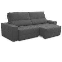 Sofá 3 Lugares Retrátil Reclinável 210cm Veludo Village Ferguile - 2