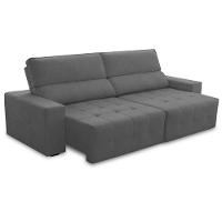 Sofá 3 Lugares Retrátil Reclinável 210cm Veludo Village Ferguile - 3