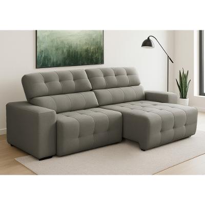 Sofá 4 Lugares Retrátil Reclinável 250cm Veludo Atualle Ferguile