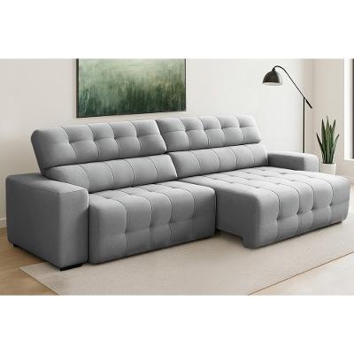 Sofá 4 Lugares Retrátil Reclinável 280cm Veludo Atualle Ferguile