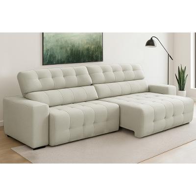 Sofá 4 Lugares Retrátil Reclinável 280cm Veludo Atualle Ferguile