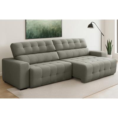 Sofá 4 Lugares Retrátil Reclinável 280cm Veludo Atualle Ferguile