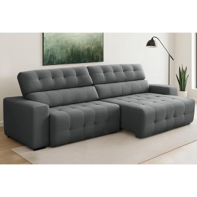 Sofá 4 Lugares Retrátil Reclinável 280cm Veludo Atualle Ferguile