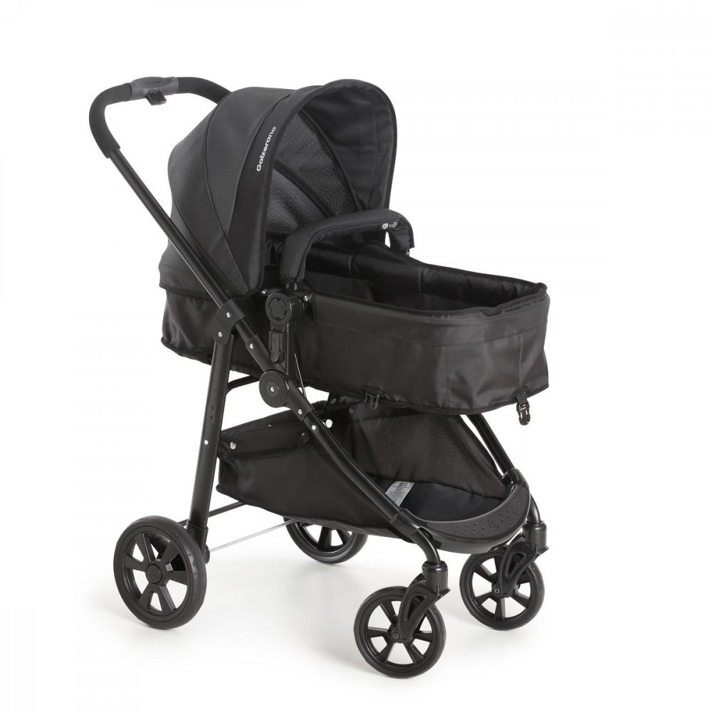 Carrinho de Bebê Olympus New Black com Bebê Conforto Grid Galzerano - 2