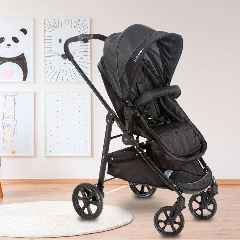 Carrinho de Bebê Olympus New Black com Bebê Conforto Grid Galzerano - 7