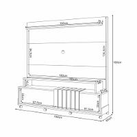 Estante Home para TV até 65 Polegadas 2 Portas de Correr com Rodízios Bold HB Móveis - 3