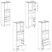 Paneleiro Torre Quente 2 Portas 3 Gavetas 70cm Manhattan Herval - 5