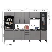 Cozinha Modulada 6 Peças sem Pia Firenze Indekes - 4