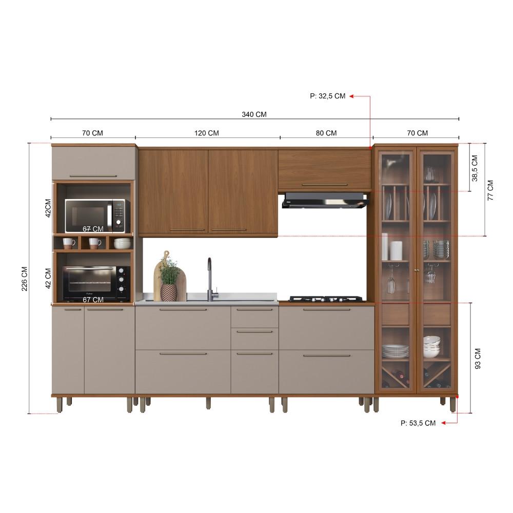 Cozinha Modulada 6 Peças sem Tampo Munique Indekes - 4
