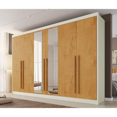 Guarda Roupa Casal com Espelho 6 Portas em MDF Alba Plus