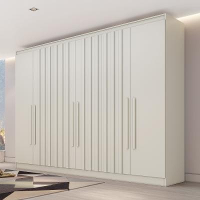 Guarda Roupa Casal Ripado 6 Portas Em MDF Oxford Made Marcs