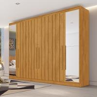 Guarda Roupa Casal Ripado com Espelho 6 Portas Em MDF Oxford Made Marcs - 1