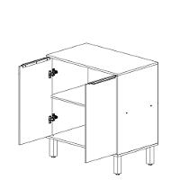 Balcão 2 Portas 80cm com Tampo em MDF Divina MGM Móveis - 2