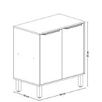 Balcão 2 Portas 80cm com Tampo em MDF Divina MGM Móveis - 3