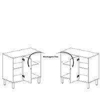 Balcão de Canto 1 Porta em MDF Divina MGM Móveis - 3