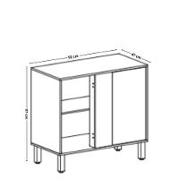 Balcão de Canto 1 Porta em MDF Divina MGM Móveis - 4