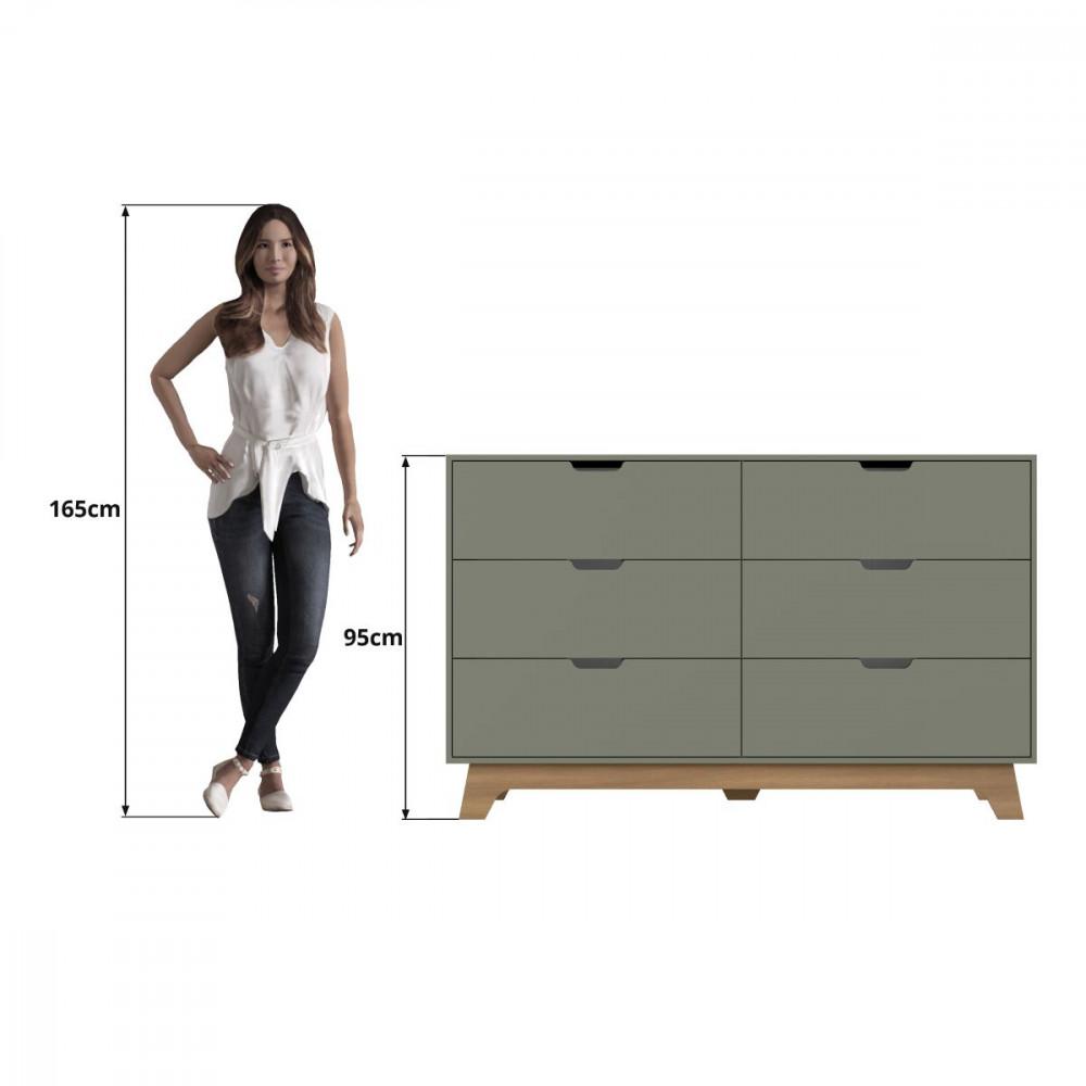 Cômoda Infantil 6 Gavetas MDF Alice Mobikasa - 7