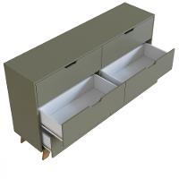 Cômoda Infantil 6 Gavetas MDF Alice Mobikasa - 5