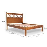 Cama Casal em Madeira Maciça Gramado Móveis Nathalia - 3