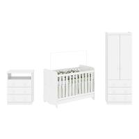 Quarto de Bebê Completo com Berço Minicama Ben e Guarda Roupa Cômoda Smim New MDF Móveis Peroba - 2