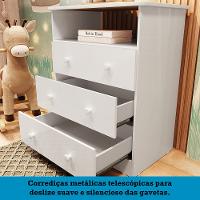 Quarto de Bebê Completo com Berço Minicama Ben e Guarda Roupa Cômoda Smim New MDF Móveis Peroba - 8