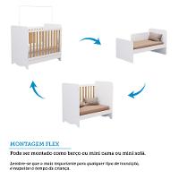 Quarto de Bebê Completo com Berço Minicama Ben Guarda Roupa Smim New e Cômoda Junior New MDF Móveis Peroba - 7