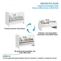 Quarto de Bebê Completo com Berço Minicama Ben Guarda Roupa Smim New e Cômoda Junior New MDF Móveis Peroba - 7