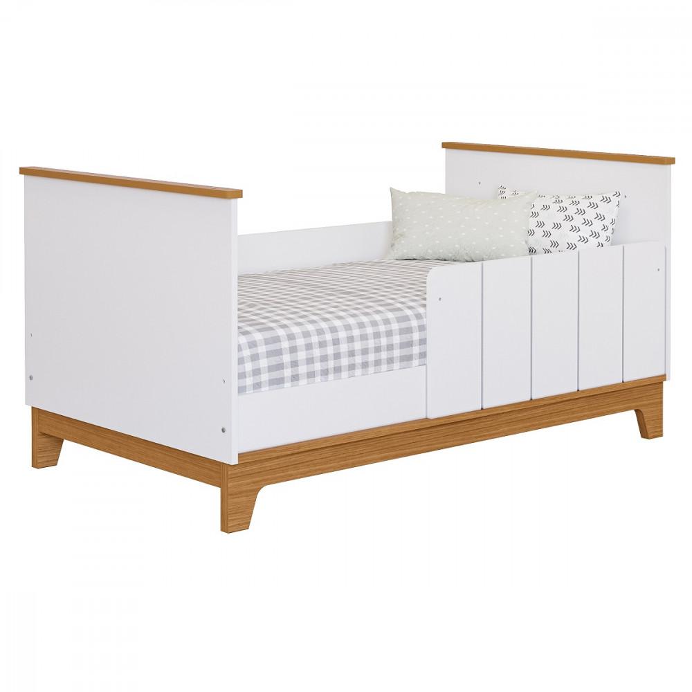 Quarto Bebê Gêmeos Berço Mini Cama  Cômoda 6 gavetas Liza e 2 Colchões Gazin Permobili - 4