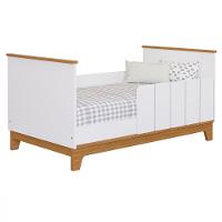 Quarto Bebê Gêmeos Berço Mini Cama  Cômoda 6 gavetas Liza e 2 Colchões Gazin Permobili - 4