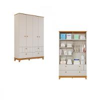 Quarto Bebê Gêmeos com 2 Berços Mini Cama Cômoda e Guarda Roupa Liza e 2 Colchões Gazin Permobili - 5