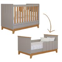 Quarto Bebê Gêmeos com 2 Berços Mini Cama Cômoda e Guarda Roupa Liza e 2 Colchões Gazin Permobili