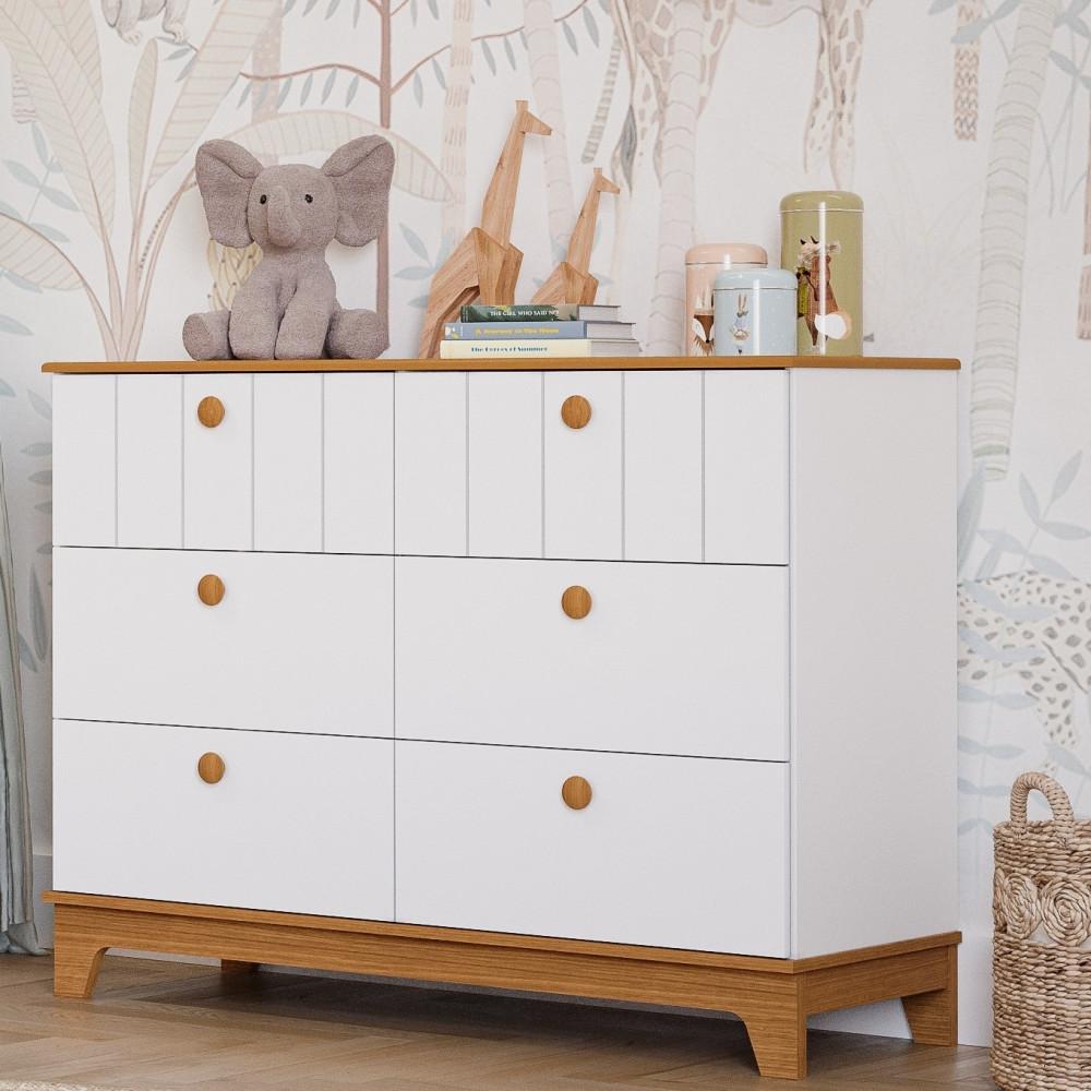 Quarto de Bebê com Cômoda Berço e Colchão Liza Permobili - 4