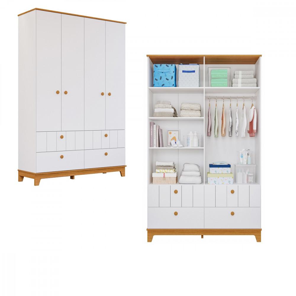 Quarto de Bebê com Guarda Roupa Berço e Colchão Liza Permobili - 3