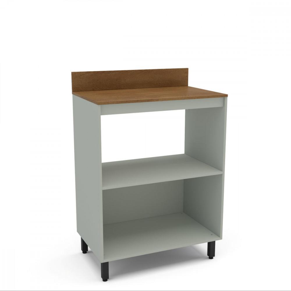 Balcão 2 Portas 80cm com Nicho e Tampo Koya Politorno Móveis - 6