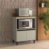 Balcão 2 Portas 80cm com Nicho e Tampo Koya Politorno Móveis - 1