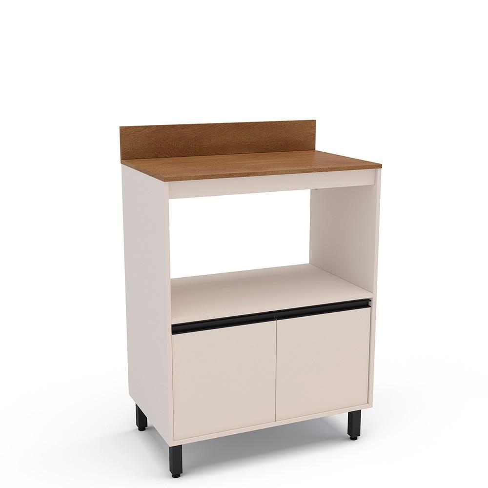 Balcão 2 Portas 80cm com Nicho e Tampo Koya Politorno Móveis - 2