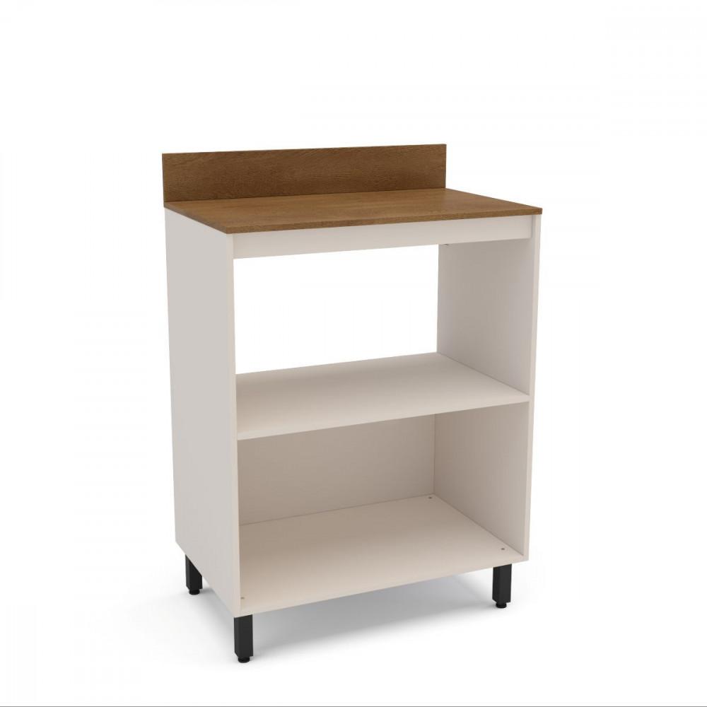 Balcão 2 Portas 80cm com Nicho e Tampo Koya Politorno Móveis - 3