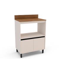 Balcão 2 Portas 80cm com Nicho e Tampo Koya Politorno Móveis - 2