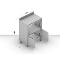 Balcão 2 Portas 80cm com Nicho e Tampo Koya Politorno Móveis - 5