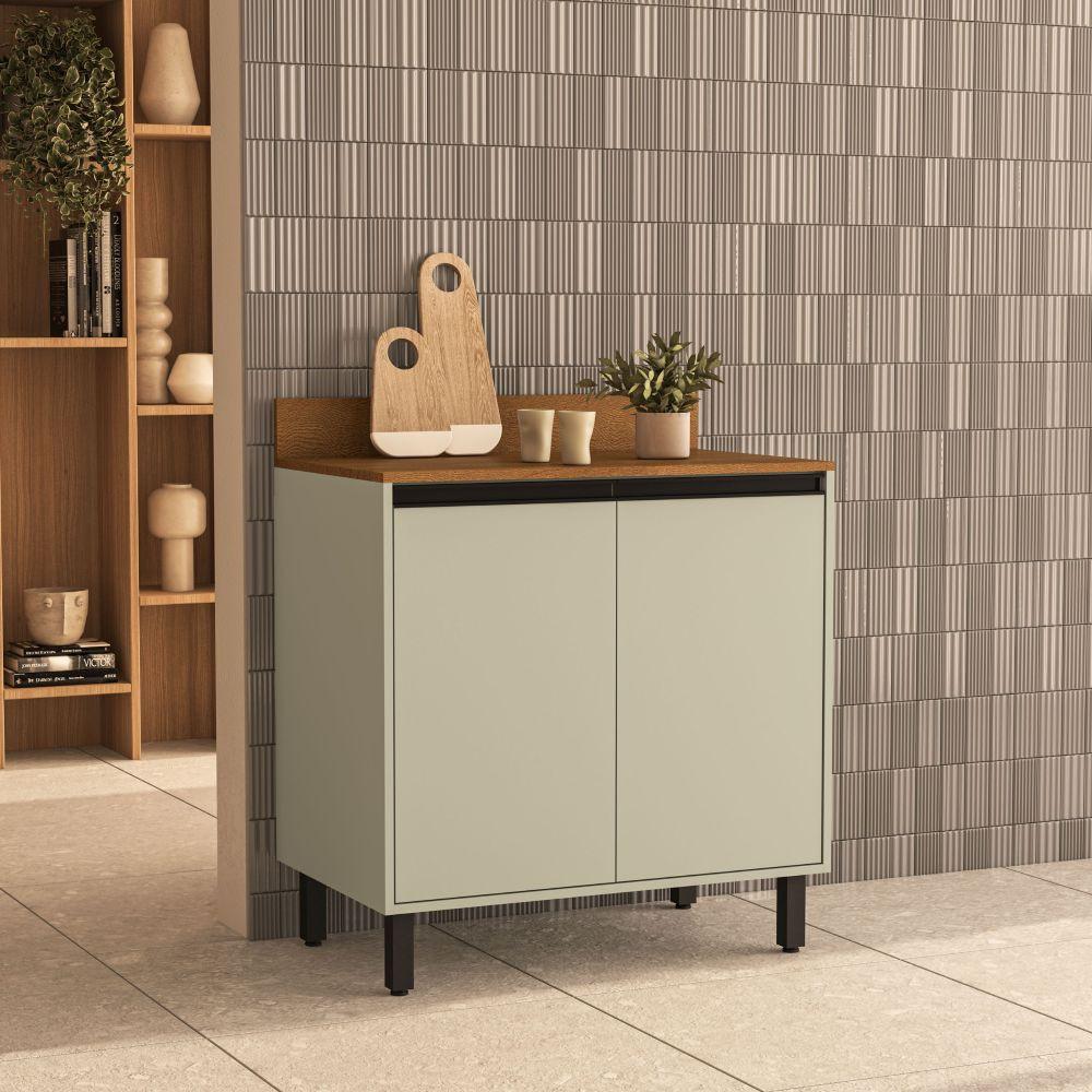 Balcão 2 Portas 80cm com Tampo Koya Politorno Móveis - 1