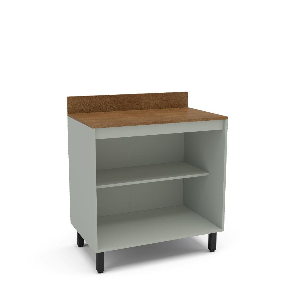 Balcão 2 Portas 80cm com Tampo Koya Politorno Móveis - 3