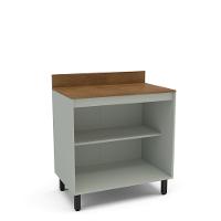 Balcão 2 Portas 80cm com Tampo Koya Politorno Móveis - 3