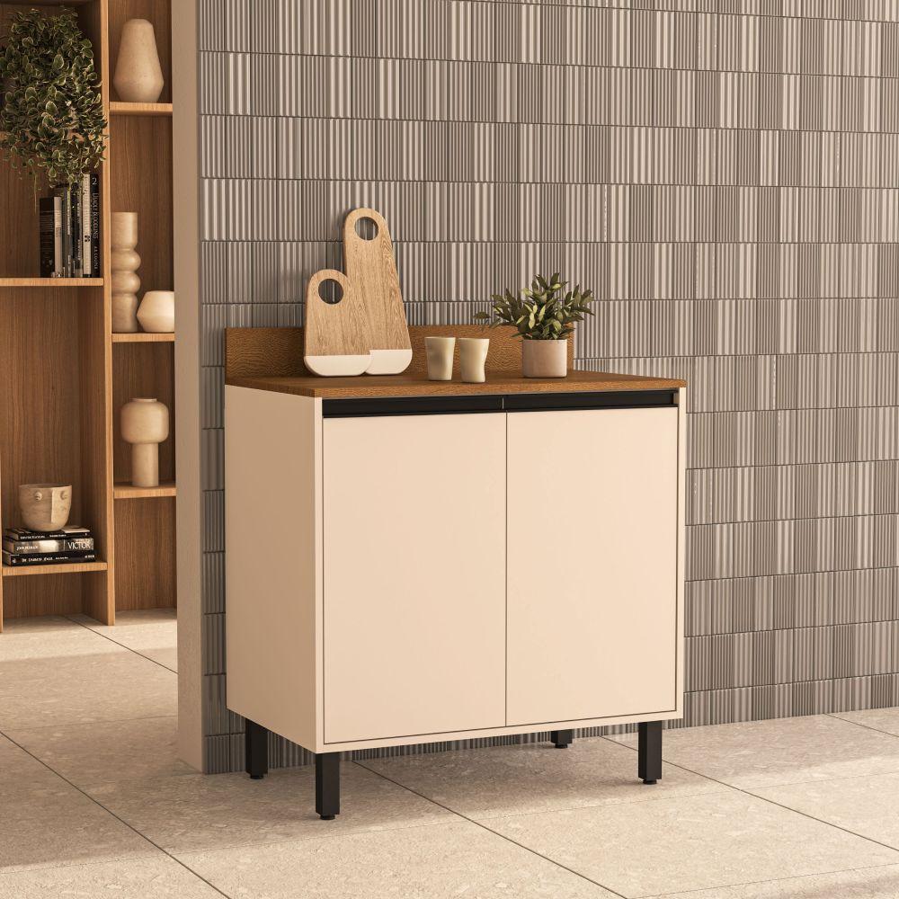 Balcão 2 Portas 80cm com Tampo Koya Politorno Móveis - 1