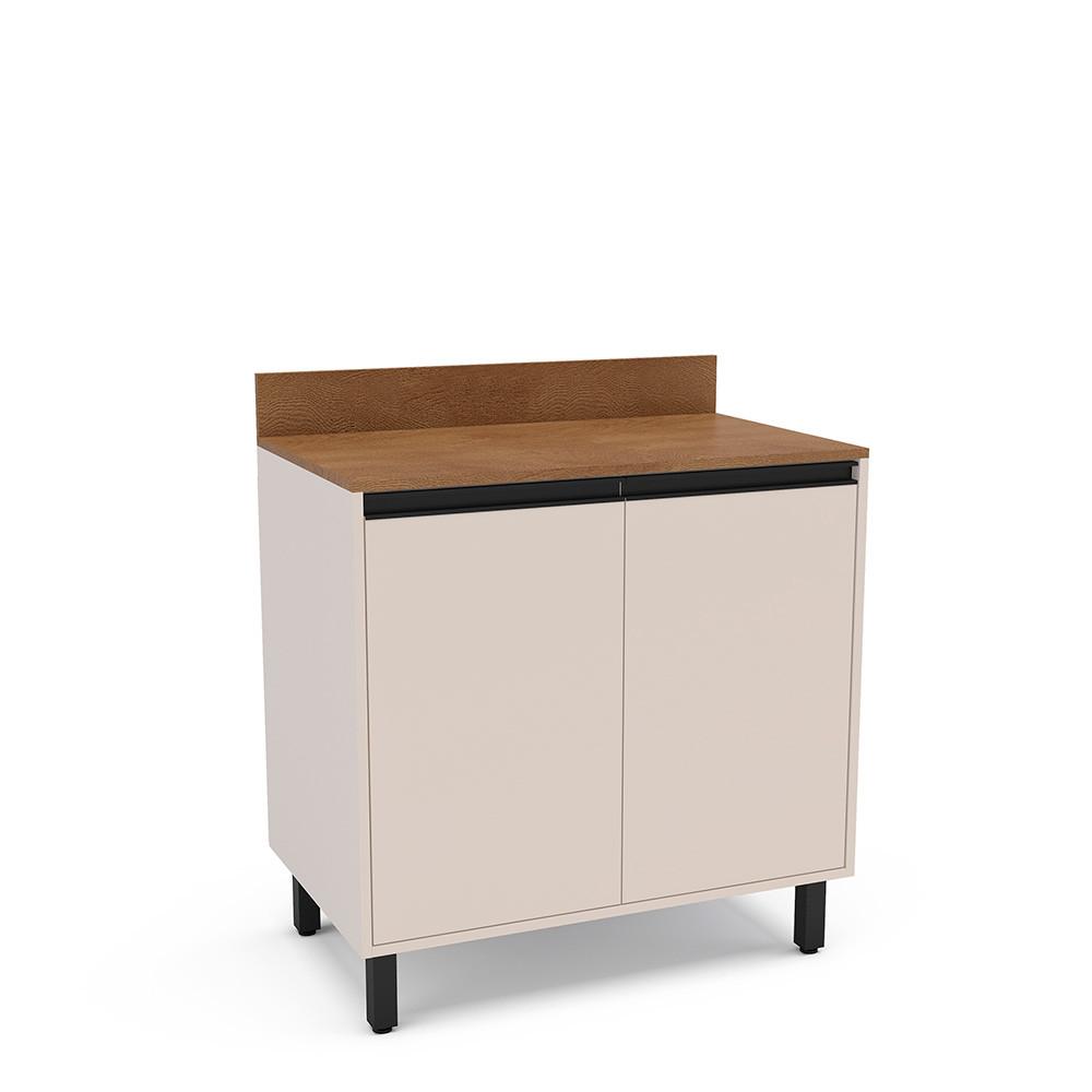 Balcão 2 Portas 80cm com Tampo Koya Politorno Móveis - 2